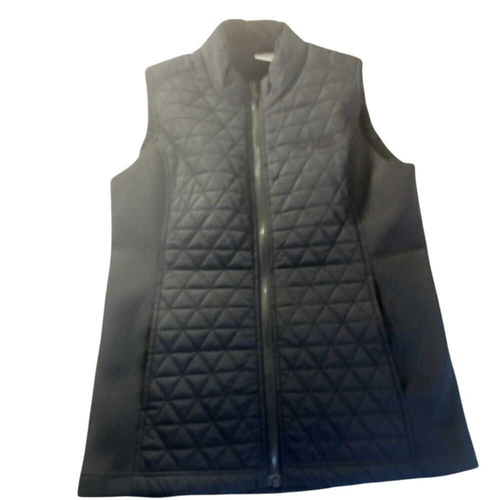 Levelwear Quilted Hybrid Vest Womens Medium Black Fleece Lined Gorpcore Layering